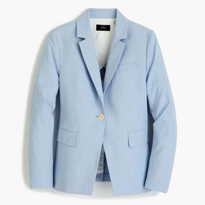 Slim single-button blazer in Italian cotton